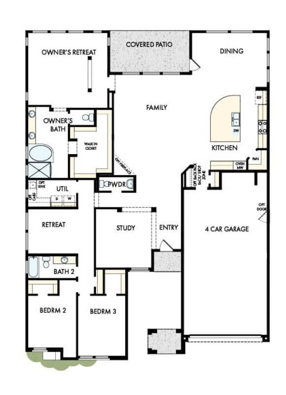 David Weekley Blossom Rock Peralta-A353 Floor Plan.