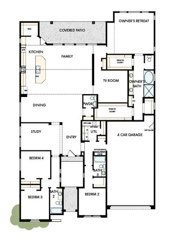 David Weekley Blossom Rock Woodbury-A357 Floor Plan.